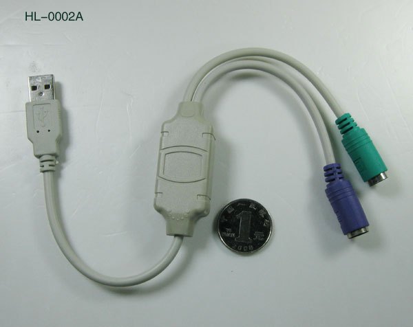 【厂家直销 USB转PS2转接线 PS2转USB 键盘