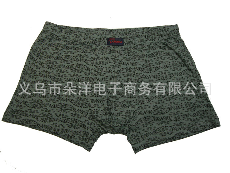 浪莎正品<em>内裤</em> <em>男士</em>内裤 <em>纯棉印花平角内裤</em> 浪莎