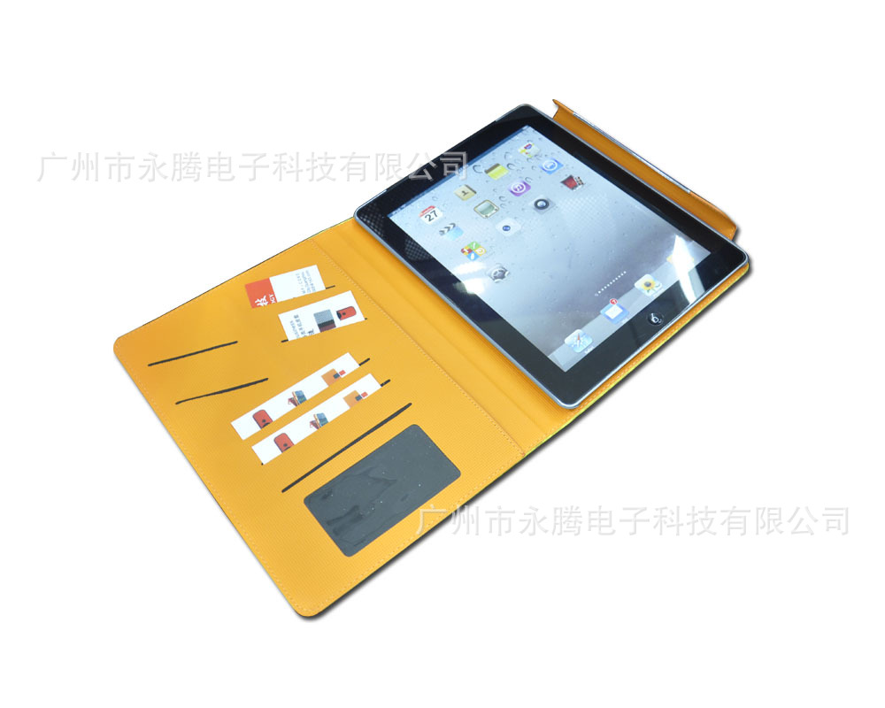 NEW IPAD 豹纹 智能休眠炫彩热压皮套 IPAD3