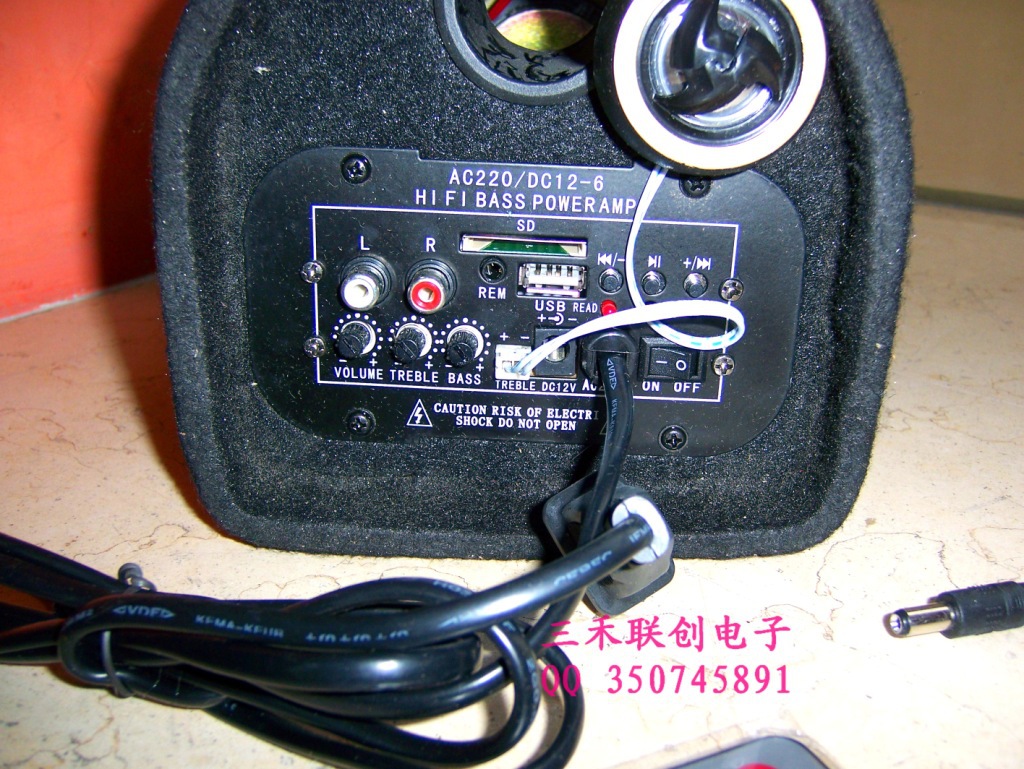 音响连接12v电瓶教程,12伏音响电瓶 炮 山水5寸半圆汽车音箱 音箱 本低音炮 有12v电源和220v电源