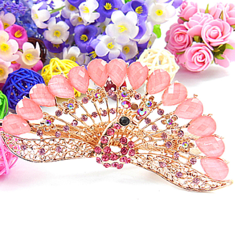 时尚韩版精致时尚凤凰发夹 孔雀鸭嘴夹 新品热