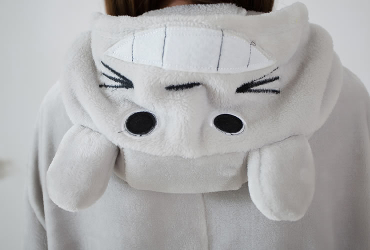 成人龙猫<em>卡通</em>动物造型连体<em>睡衣</em>如厕款秋冬<em>加厚</em>