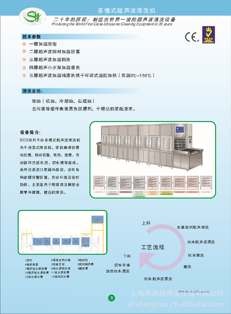 多槽式超声波清洗机