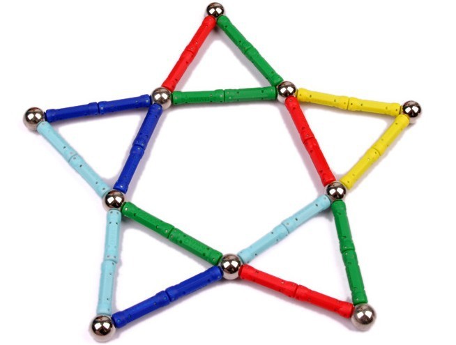 孩礼物儿童益智玩具碰碰吸.思创超强磁力棒.入