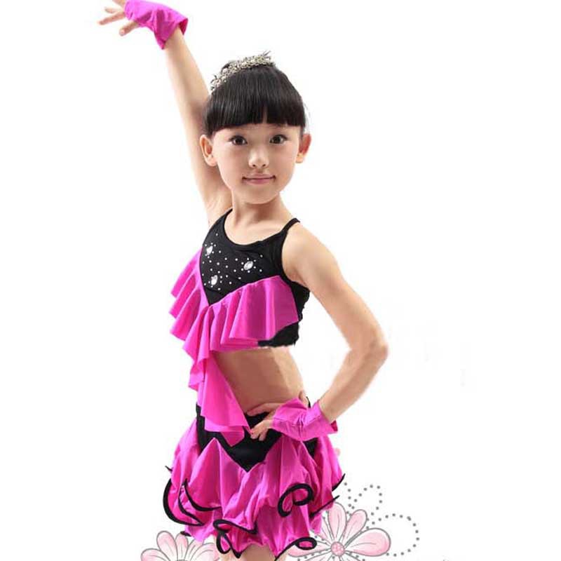 六一少儿拉丁舞演出服比赛服 儿童拉丁舞裙新
