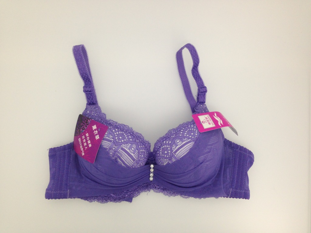 义乌特价蕾丝提花<em>文胸</em> 舒适柔软三排扣女士内