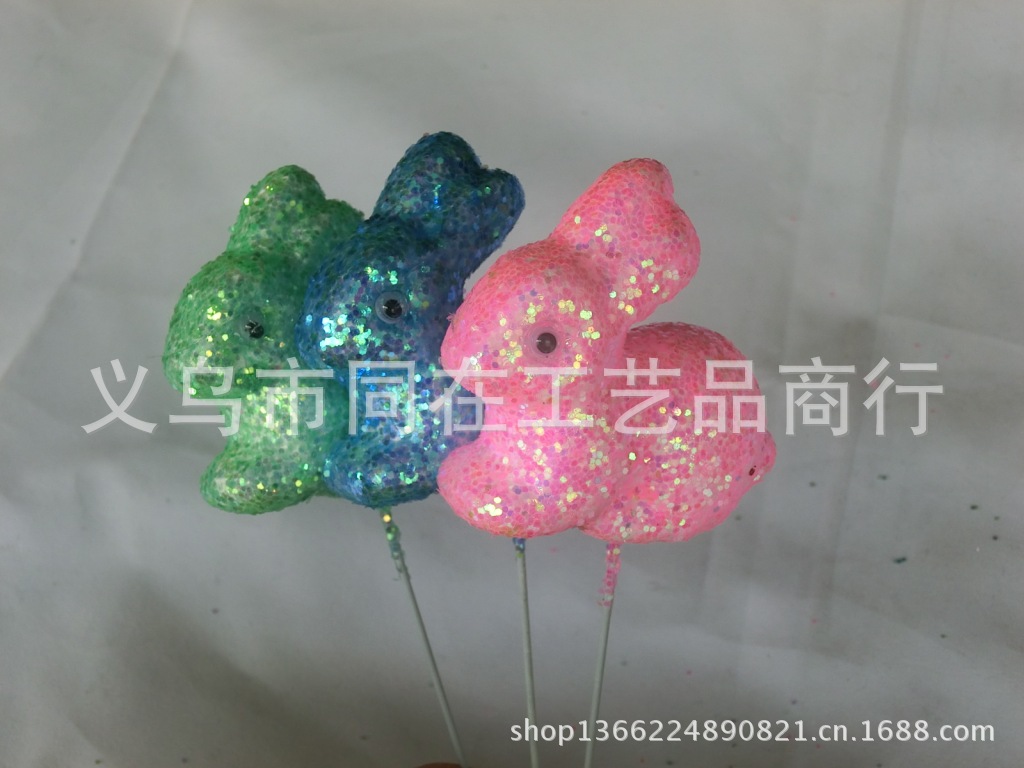 復活節泡沫小兔子裝飾品