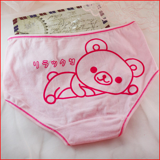 【可爱小熊卡通少女<em>内裤中腰纯棉</em>三角<em>内裤</em> 可