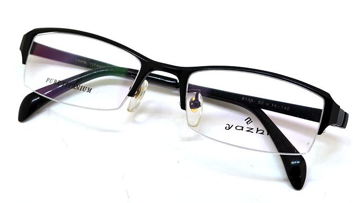 正品纯钛 男款 高档纯钛眼镜框 半框眼睛框 商务