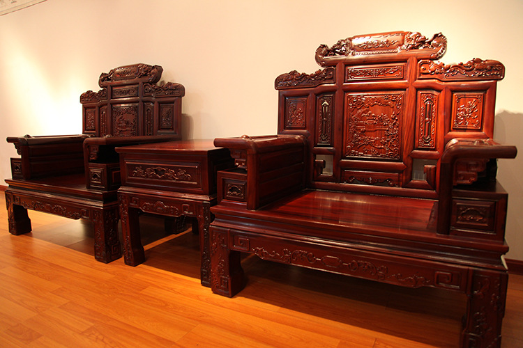 【湖南全福堂 老挝大红酸枝红木家具 沙发十二