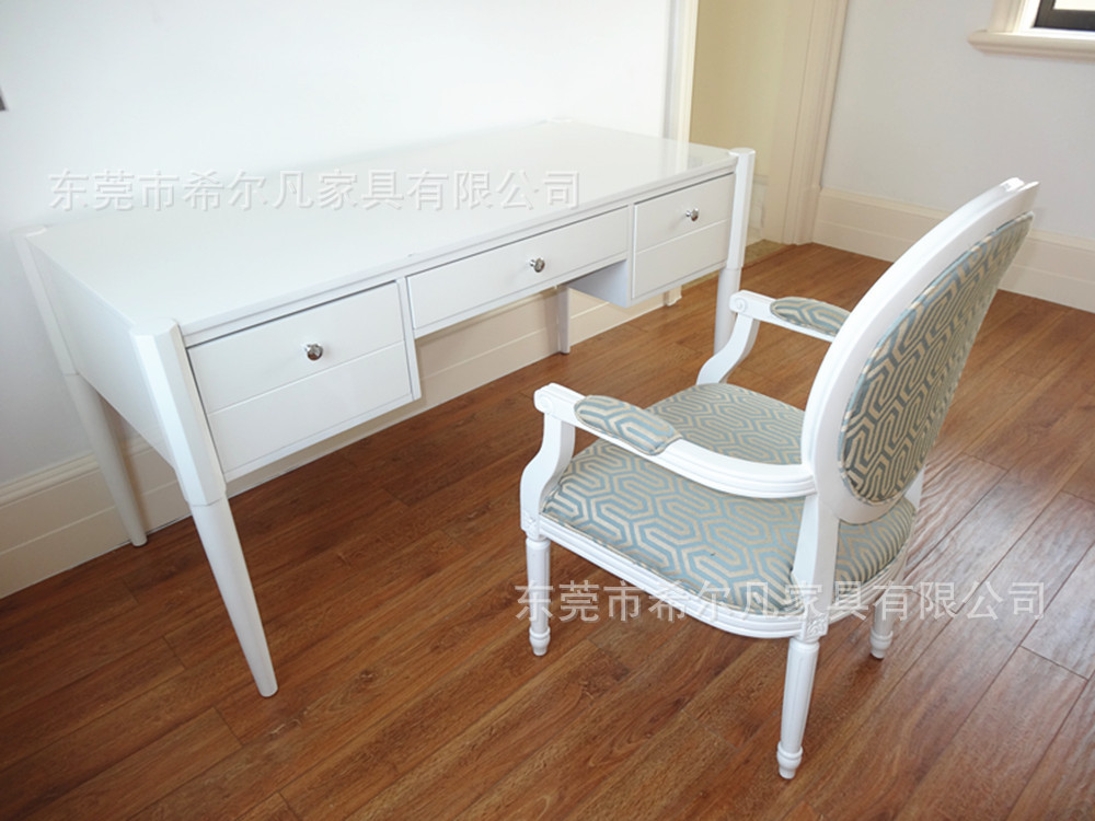 【厂家直销 后现代高档实木书桌 书椅】