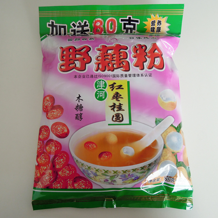 经销批发 津河精装红枣桂圆木糖醇藕粉600g 口味纯正