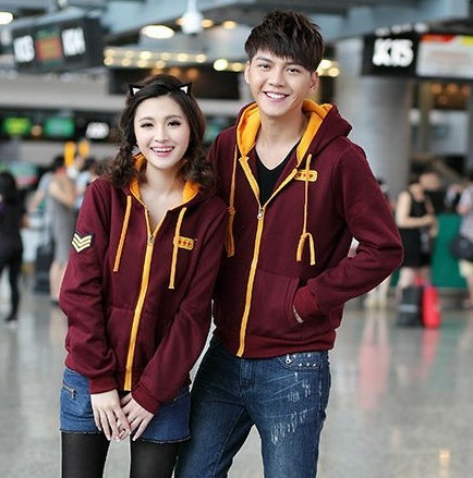 2013新款 韩版<em>开衫带帽大码休闲</em>宽松情侣卫衣