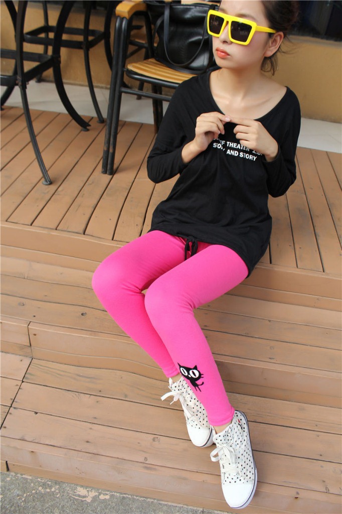 Q805 小猫卡通打底裤 (18)