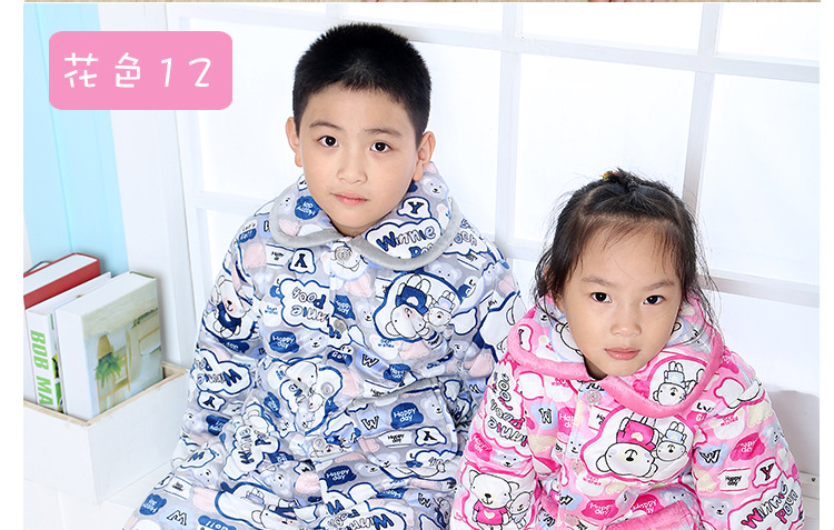 【<em>童装卡通珊瑚绒睡衣</em>家居服<em>套装</em>批发男女儿童