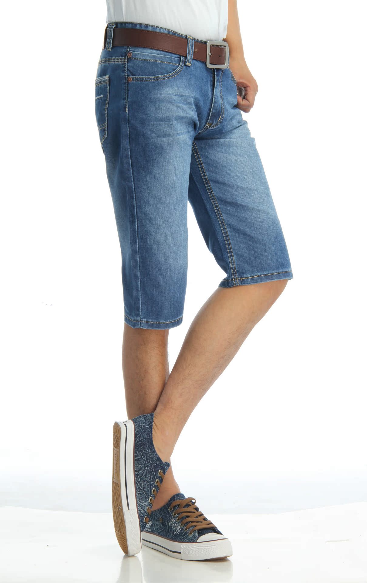 【男士<em>牛仔裤</em>牛仔<em>男短裤</em>男装2013爆款韩版一