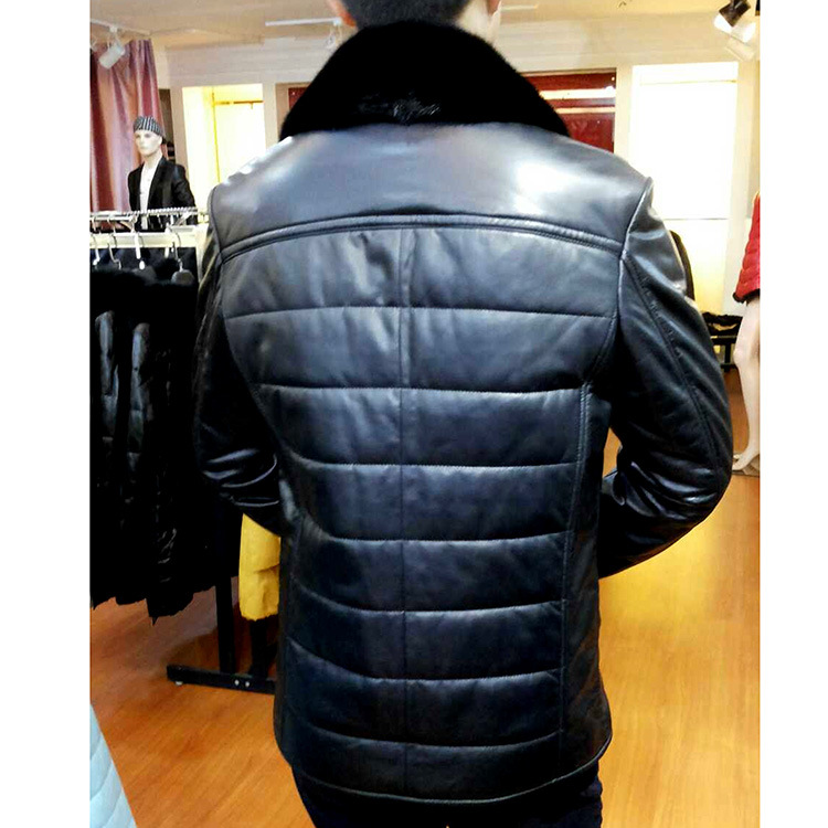 【<em>义乌</em>皮衣<em>批发男士</em>秋冬<em>外套</em>真皮羽绒服男真皮