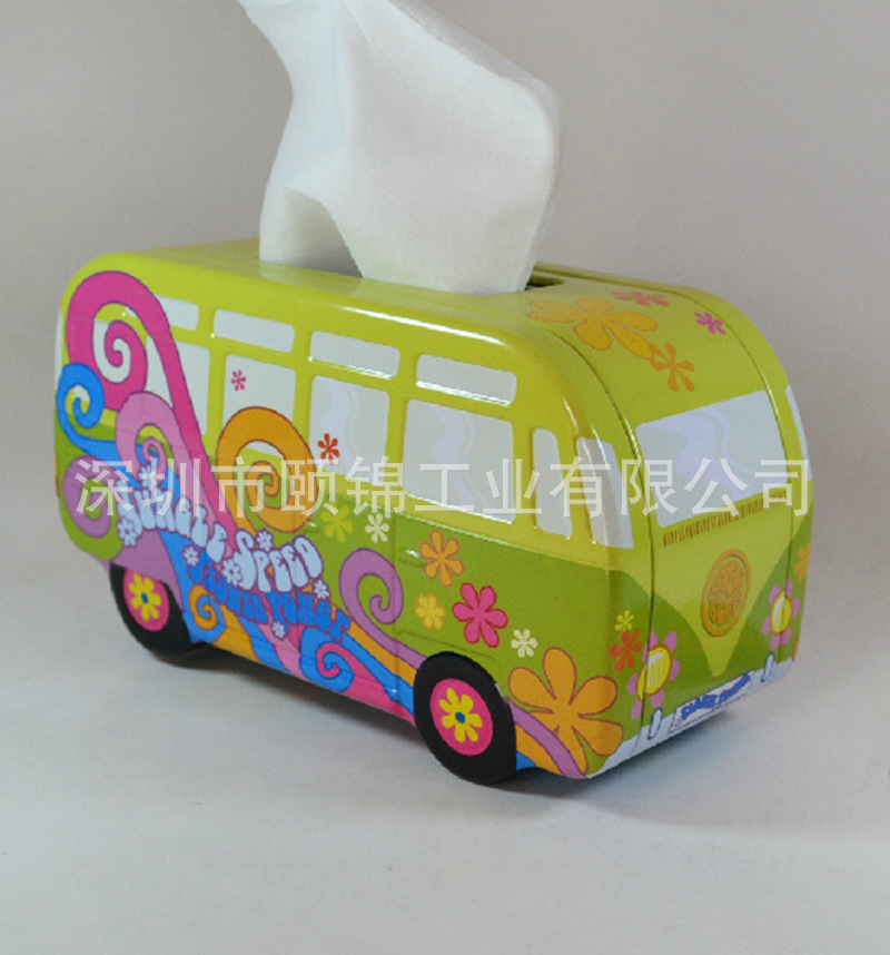 【异形铁盒子 圣诞节礼物盒子 车子形状纸巾盒