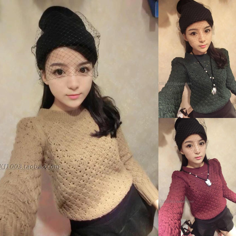 2013<em>秋冬</em>新款欧美菠萝格圆摆<em>套头</em>宽松<em>加厚</em>针