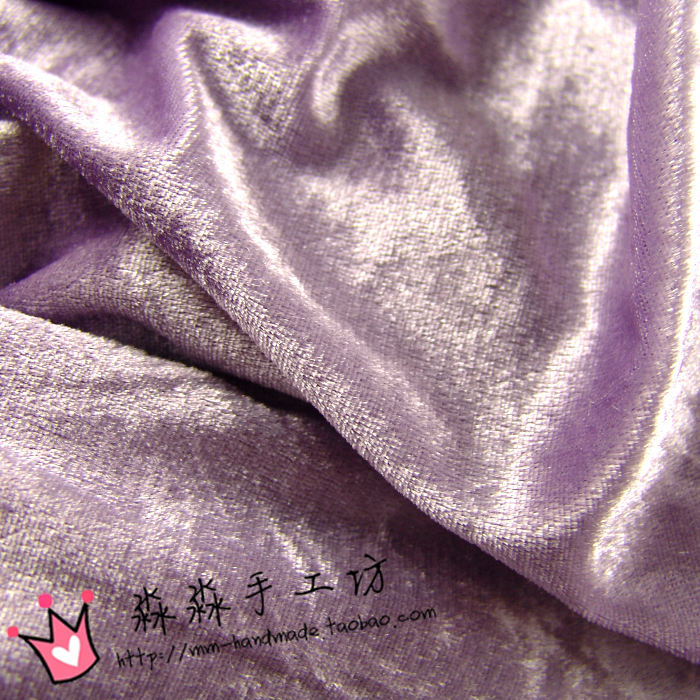 其他化纤面料-新款服饰布料 熏衣草浅紫色弹力