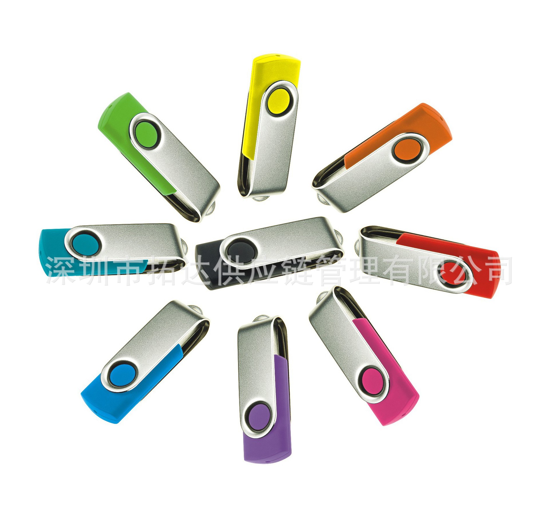 U盘-供应经典款式金属旋转U盘,广告礼品U盘,支