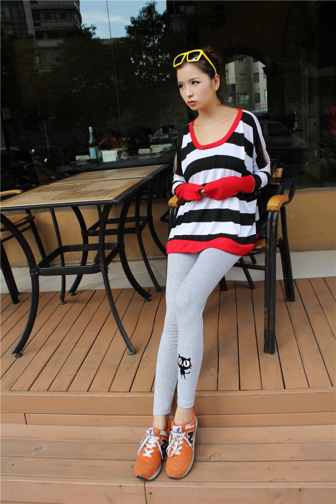 Q805 小猫卡通打底裤 (8)