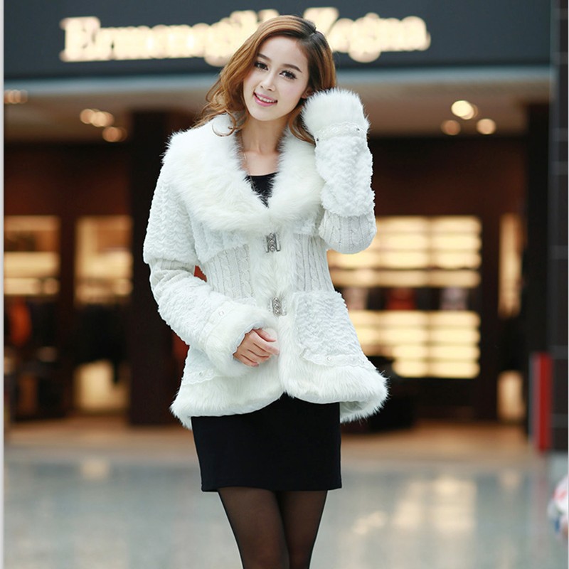 2013秋冬新款女士皮草外套中长款大衣狐狸毛