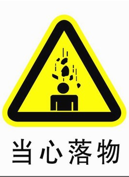 当心落物标牌
