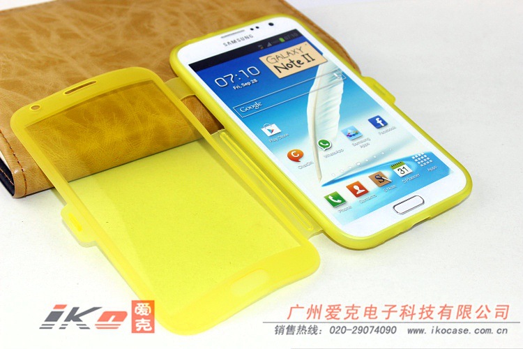 N7100 磨砂透明翻盖04