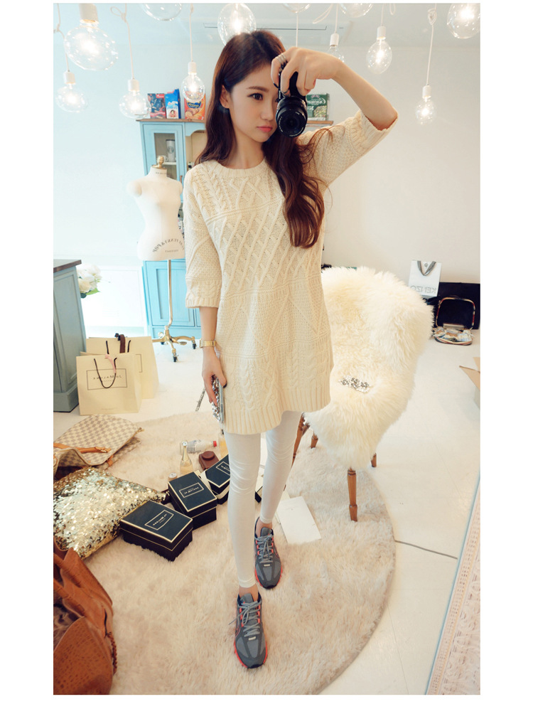 【2013秋冬<em>韩版</em>麻花棒针加厚<em>针织毛衣</em> 外套套