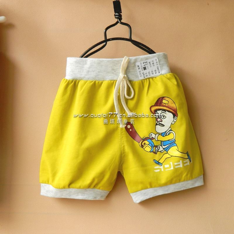 【儿童<em>短裤批发</em> 男童熊出没光头强印花卡通款