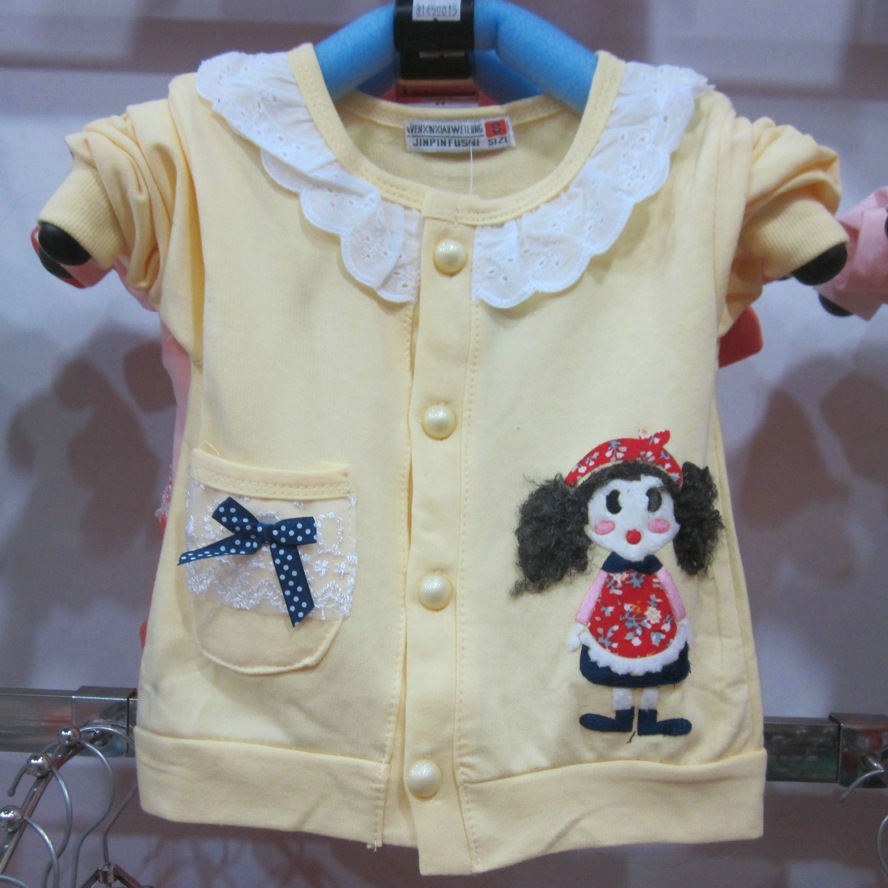 2013春季新款童装 花边<em>小女孩开衫</em> 湖州织里T