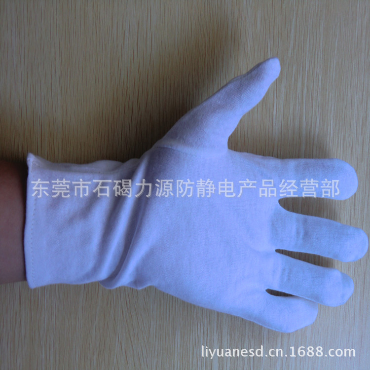 纯棉白色手套LY-E0015-5