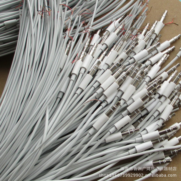 耳机材料DIY线材单元灰白色MP3耳机线材半成