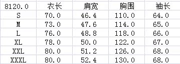 X8120尺寸表