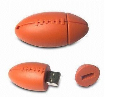 【专业加工生产个性塑料橄榄球U盘 质量保证 