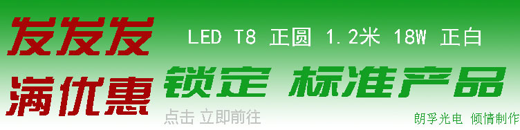 LED T8 正圆 1.2米 18W 正白