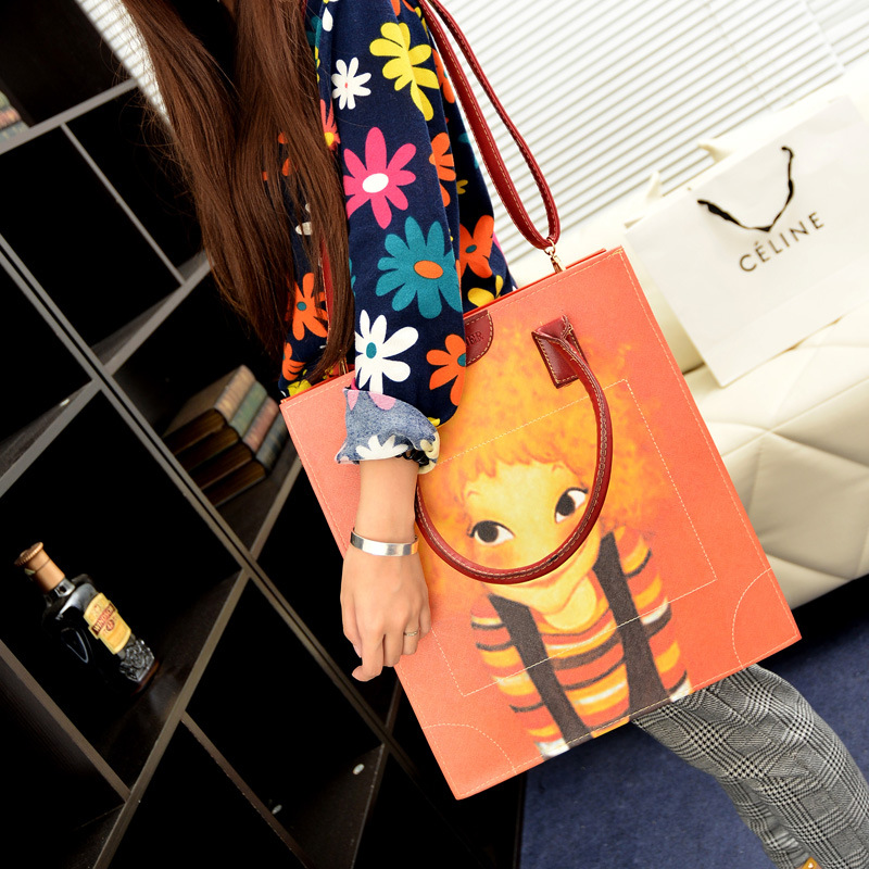 【<em>辣妈正传</em>同款包 <em>美女</em>图案单肩包 手提包 批发