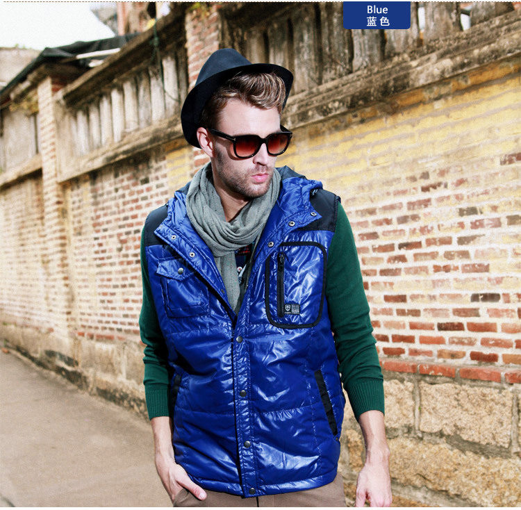 【黑骑 <em>马甲</em> 男 <em>马甲</em>男 羽绒棉<em>马甲</em> 户外<em>马甲</em> 一