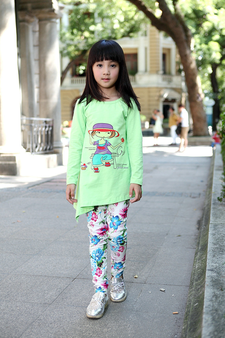 套装-广州厂家直批2013新款儿童印花<em>小女孩流</em>