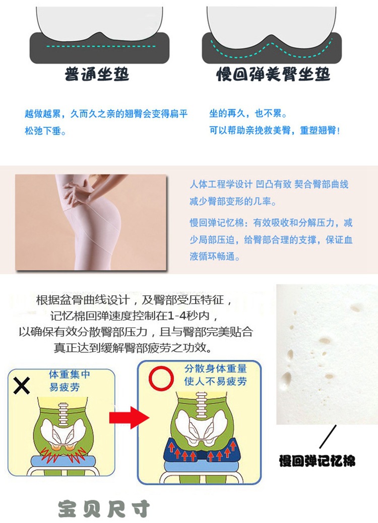 天鹅绒U型美臀坐垫2