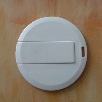 【u盘工厂】 经典圆形卡片款式U盘,广告商务礼