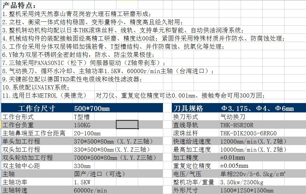 高光机特性