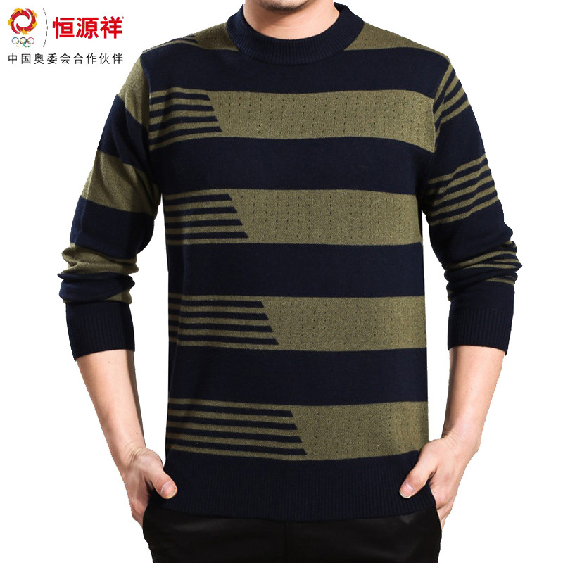 爆版 2013<em>冬装</em>男士休闲<em>羊绒毛衣</em> 男装圆领长袖