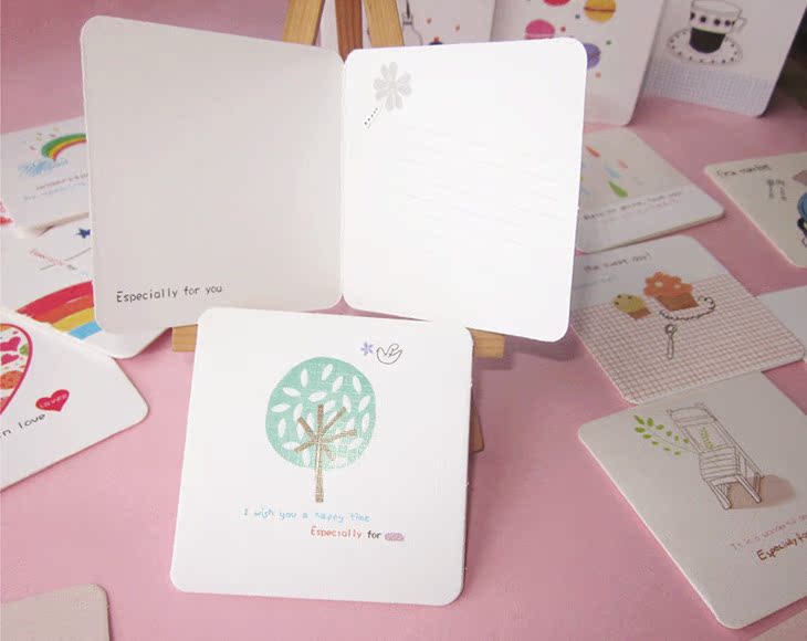 批发采购贺卡-617韩版情人节贺卡 小卡片留言