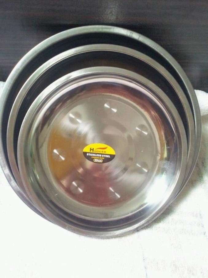 【新款 不锈钢圆形盘子碟子 酒店用高档不锈钢