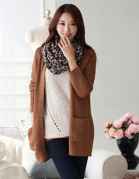 秋冬孕妇装 新款<em>韩版</em>波浪纹加厚孕妇<em>毛衣外套</em>