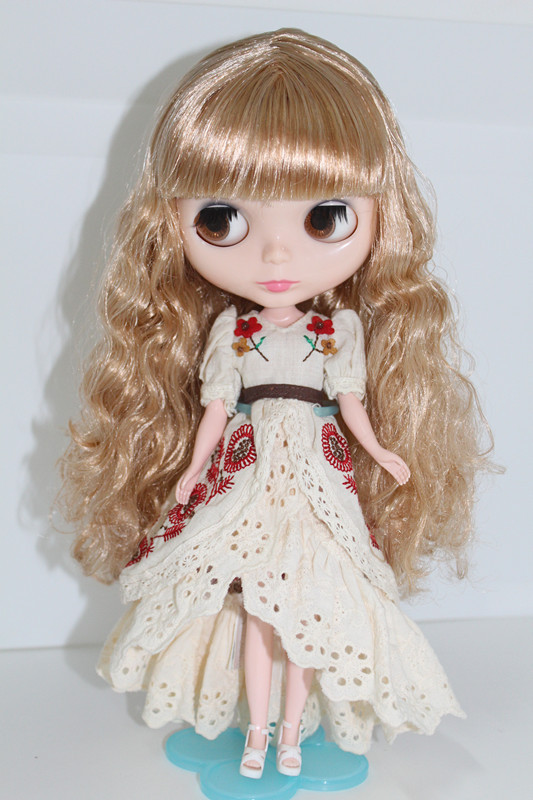 takara blythe 小布娃娃 B女 <em>大头妹</em> 浅金色 裸娃