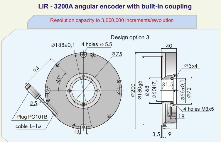海德汉RON786替代  俄罗斯圆光栅 角度编码器；LIR3200A