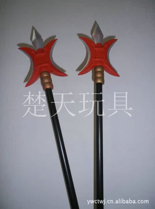 pu兵器 发泡偃月刀三叉方天画戟双月戟月牙铲红缨枪斧头武器